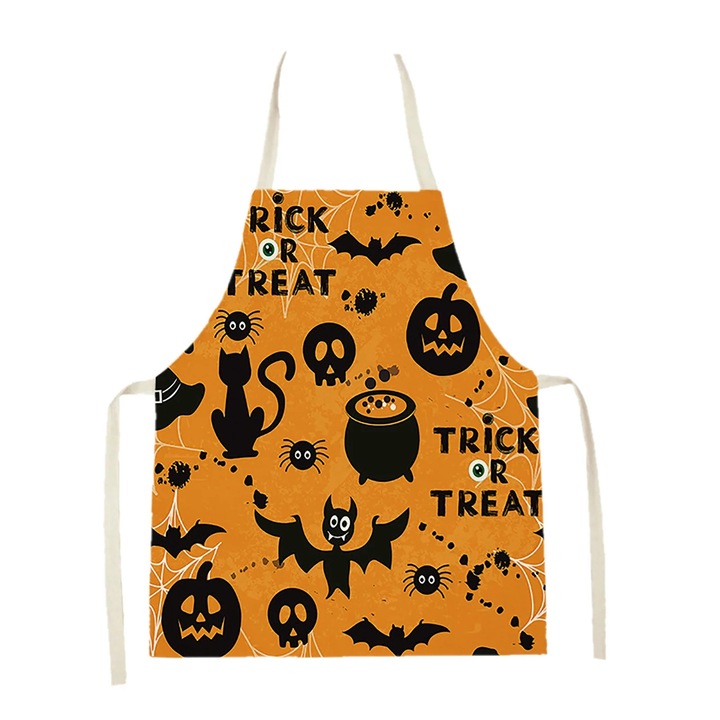 Sort bucatarie YANYXR Halloween negru 68x55cm impermeabil ajustabil amuzant