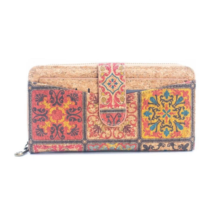 Portofel mare din pluta cu portcard detasabil (Model: 1)