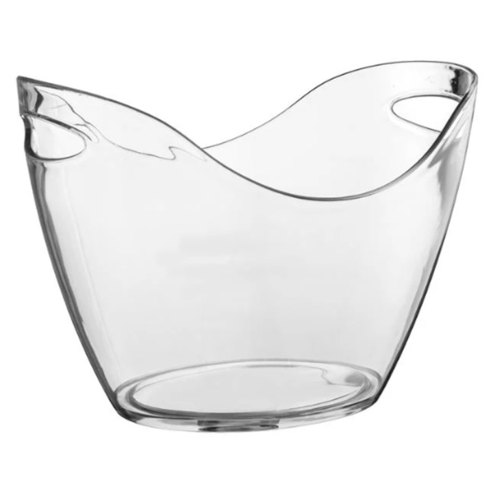 Nagy, átlátszó műanyag Gondola típusú shaker 35,5x25,5x24,5cm