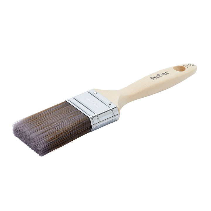 Pensula Profesionala ProDec 2" (50mm) – Filamente Sintetice de Inalta Calitate, Maner Lemn Ergonomic, Ideala pentru Emulsii, Lacuri, Vopsele pe Baza de Apa si Satinate