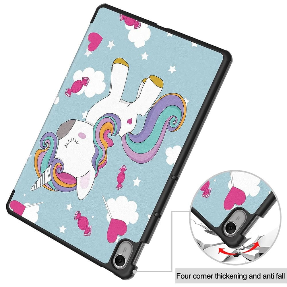 Husa tableta din piele pentru Samsung Galaxy Tab S10 Ultra, Protectie Completa, Unicorn design, Multicolor