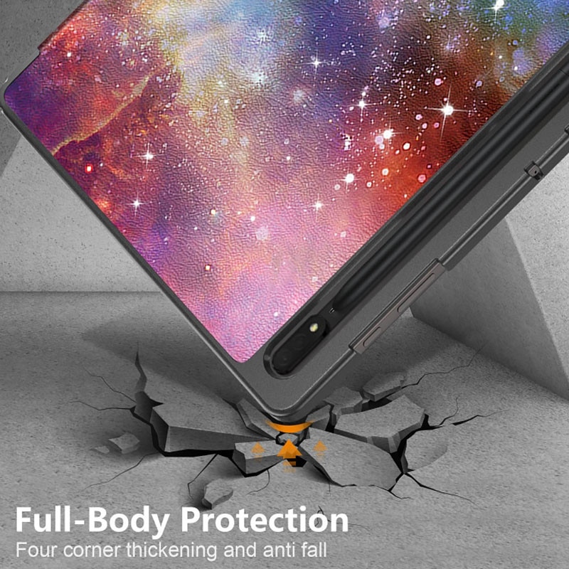 Husa tableta din piele pentru Huawei MatePad 11.5", Protectie Completa, Galaxy design, Multicolor