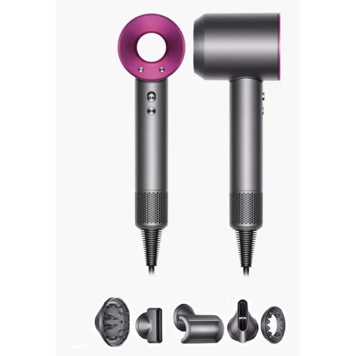 Dyson Supersonic HD08 hajszárító vasaló/fukszia, 1600W, Öt kiegészítő, a kívánt frizurához