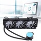 Hűtő, Rqiurpn, 360 A-RGB, 360mm, 3 RGB PWM ventilátor, AM4/1700/AM5/1155 kompatibilis, fekete