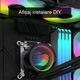 Hűtő, Rqiurpn, 360 A-RGB, 360mm, 3 RGB PWM ventilátor, AM4/1700/AM5/1155 kompatibilis, fekete