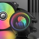 Hűtő, Rqiurpn, 360 A-RGB, 360mm, 3 RGB PWM ventilátor, AM4/1700/AM5/1155 kompatibilis, fekete