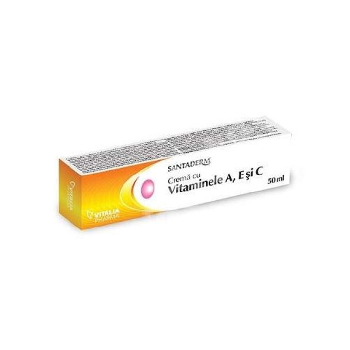 Crema cu vitaminele A, E si C Santaderm, 50 ml, Viva Pharma