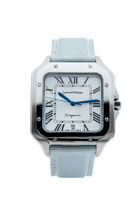 Ceas pentru barbati, Laurent Philippe, Conqueror Koh-I-Noor - Lumière Tissée, 38mm x 27, 5mm, Silver