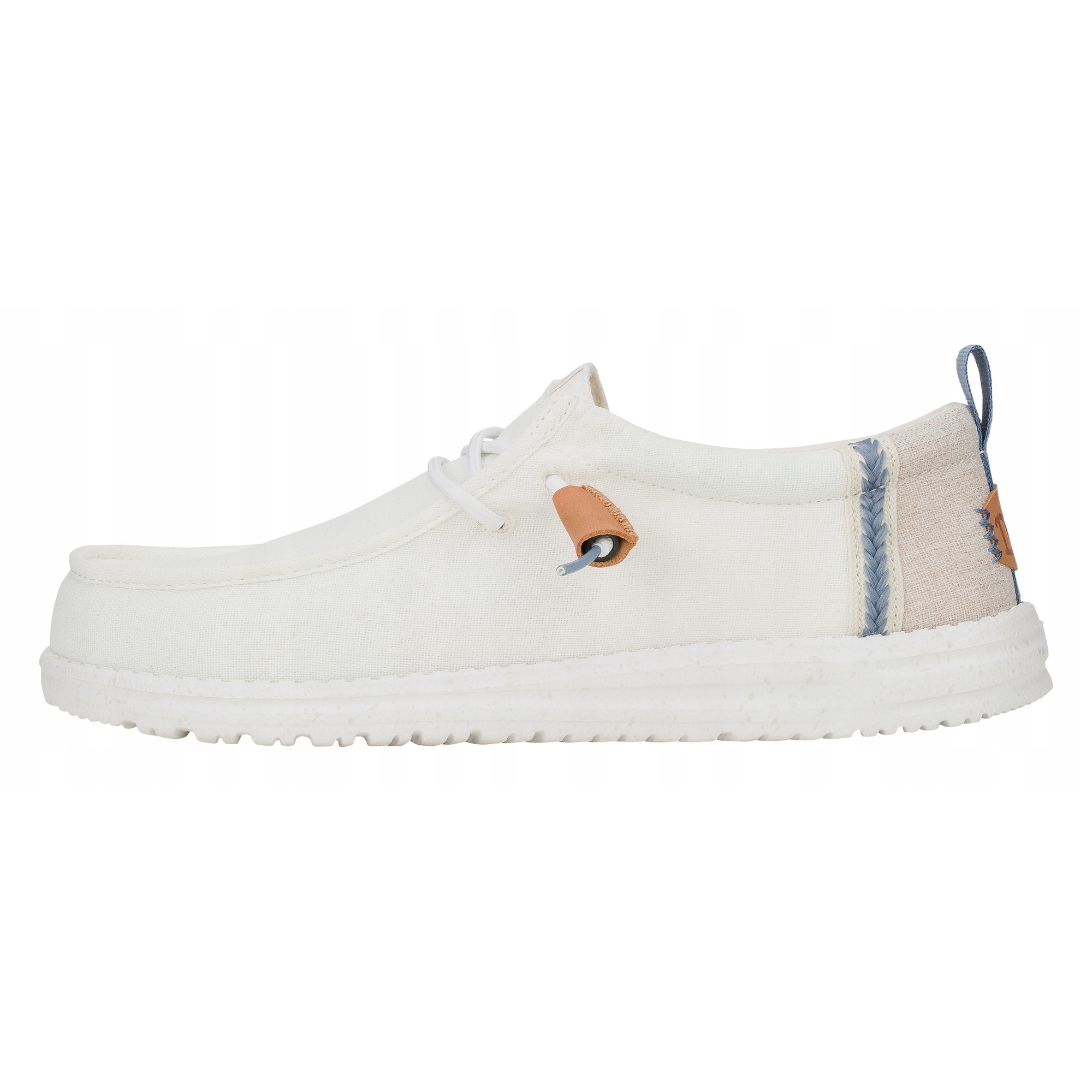 HeyDude, Mocasini Barbati Spuma EVA, Wally Summer Linen, Alb, 42