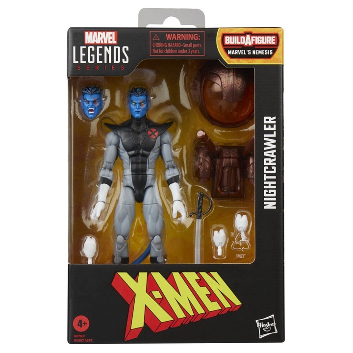 Figurina articulata Nightcrawler (Build A Figure Nemesis) Marvel Legends X-Men 15 cm