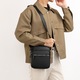 Мъжка чанта за рамо, BOMSTOM, Естествена кожа, 4 отделения, Crossbody, Регулируеми презрамки, 30 x 15 x 6 см,