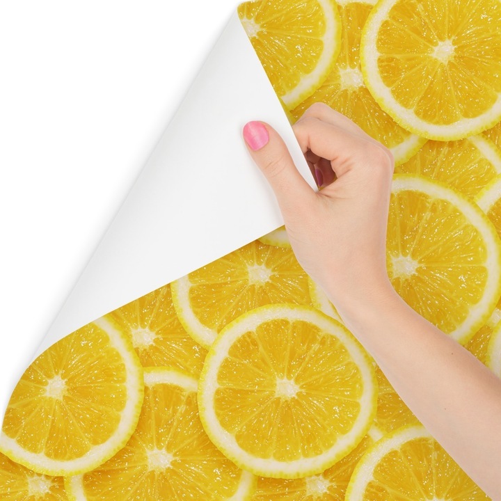 Fototapet Muralo Citrice exotice Fructe Decor bucatarie Galben 135cm x 90cm abstract Decor modern usor de curatat