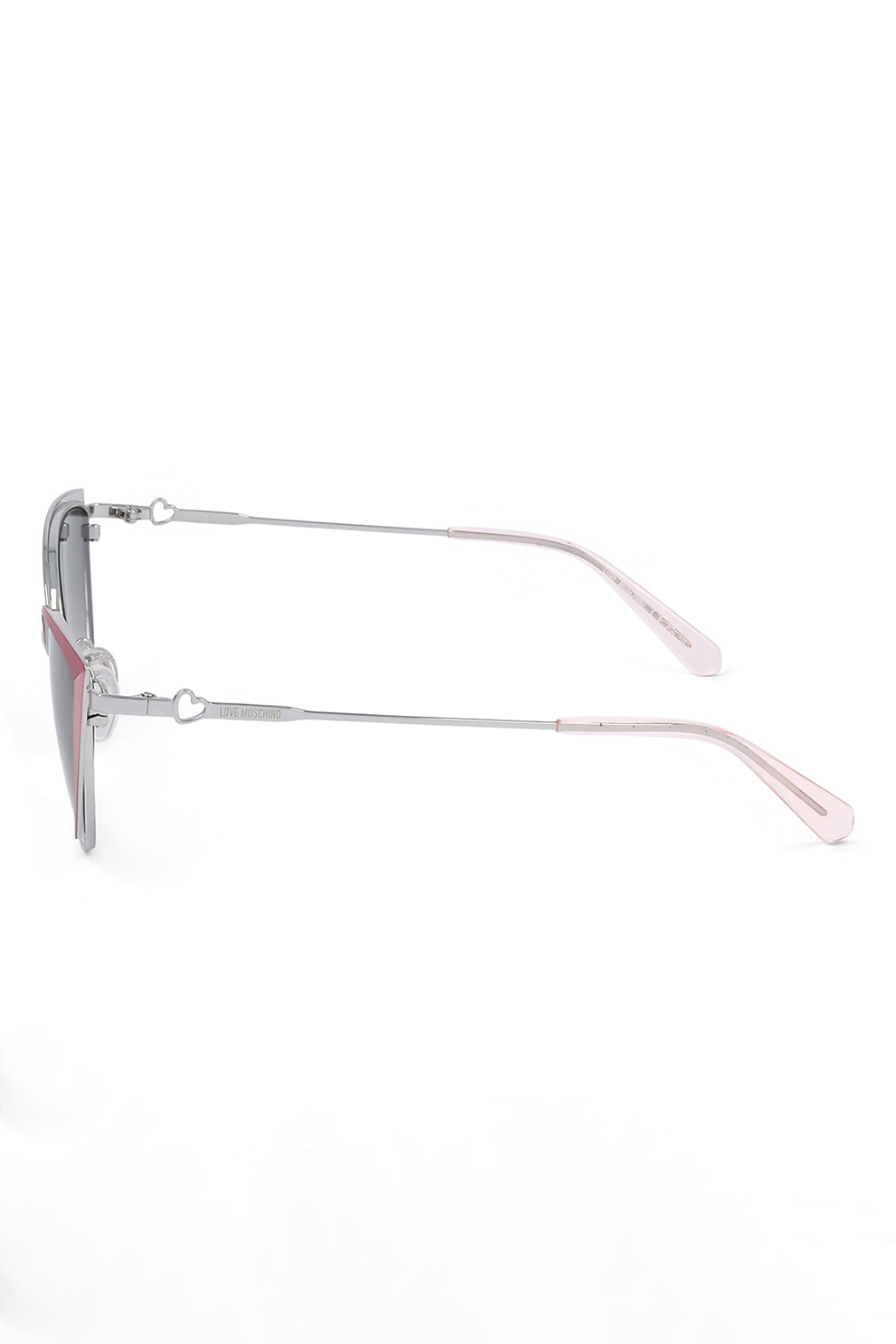 Love Moschino, Ochelari de soare cat-eye, Roz, Argintiu, 56-16-140