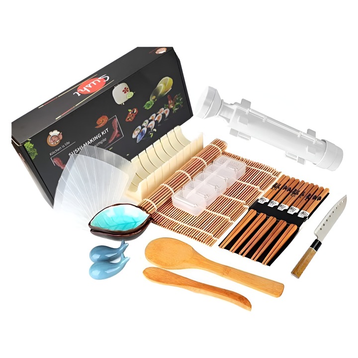 19 darabos sushi kiegészítő készlet, Flo Kitchen többszínű