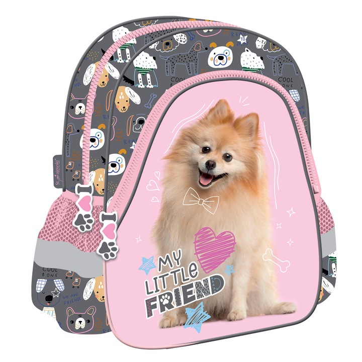 Раница за детска градина, 2 отделения, St.Majewski, Sweet Pomeranian D1, 29x22x9 см