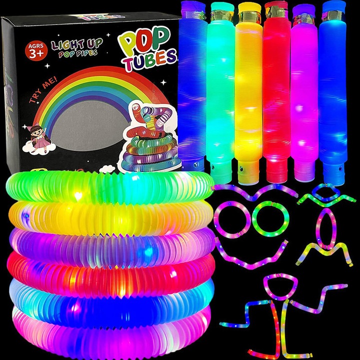 Bratari de petrecere luminoase si colorate, Set de 12, Bright Bracelets, Sticks de sticla, 20cm, impermeabil, potrivit atat pentru baieti, cat si pentru fete, potrivit pentru petreceri de ziua de nastere, si alte ocazii, Multicolor
