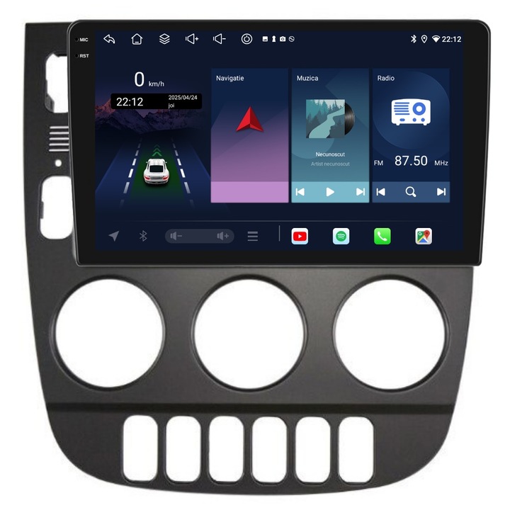 Navigatie PilotOn Mercedes Benz ML W163 2003-2005 9 inch 6GB 128GB 8 CORE