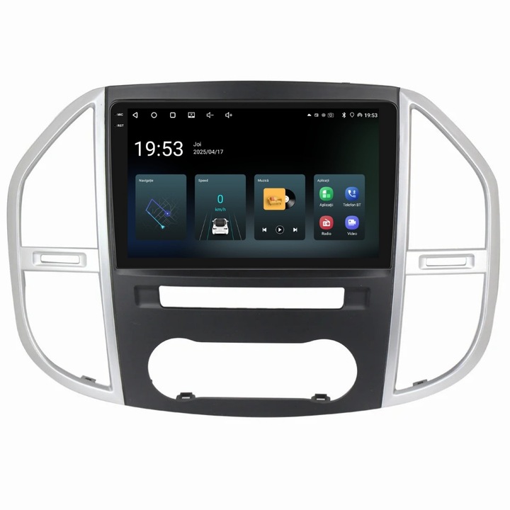 Navigációs rendszer a Mercedes Vito 3 2012-2021 modellhez, 10 hüvelykes, 4 GB-os, 64 GB-os, 4 magos kijelzővel