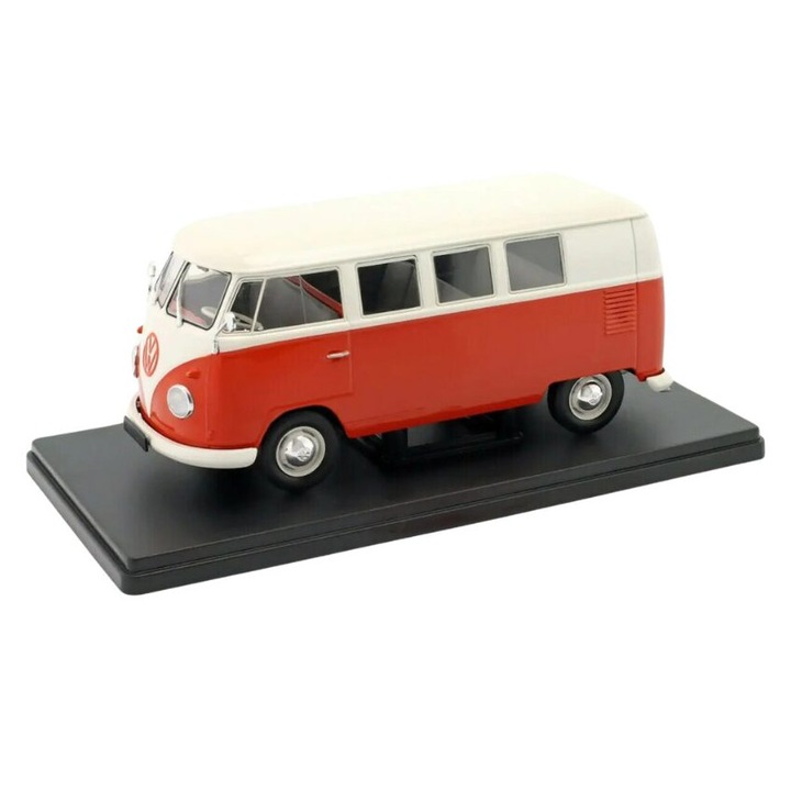 Volkswagen Kombi T1 1960 Piros modellautó, 1:24 Hachette