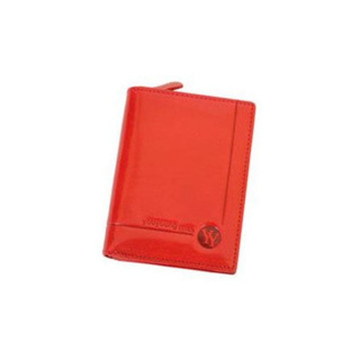 Portofel Dama Coveri, piele naturala, design clasic, detalii argintii, negru