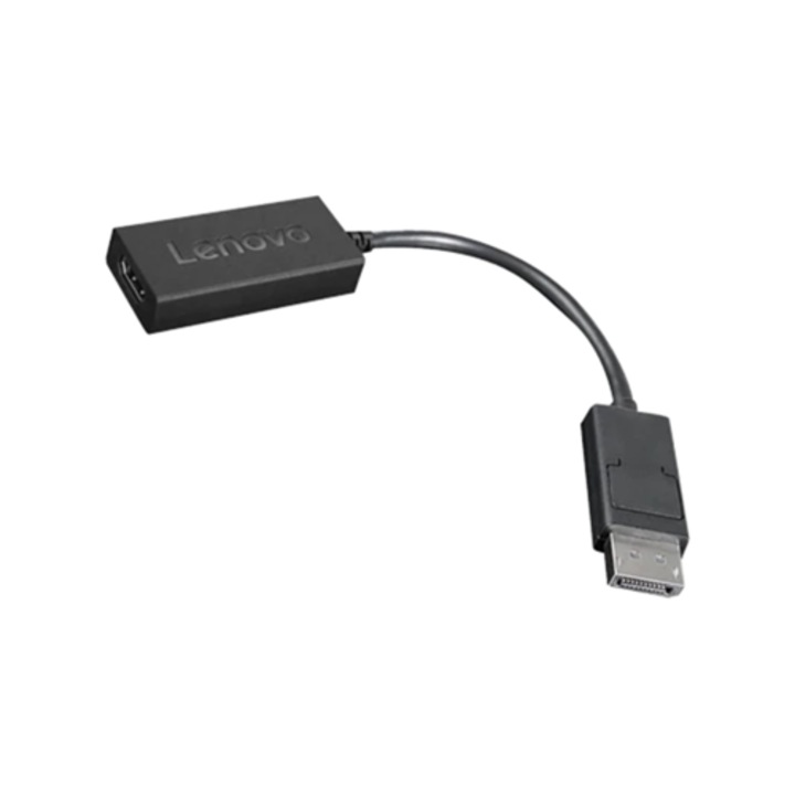 DisplayPort - HDMI adapter, Lenovo, 22,5 cm, fekete