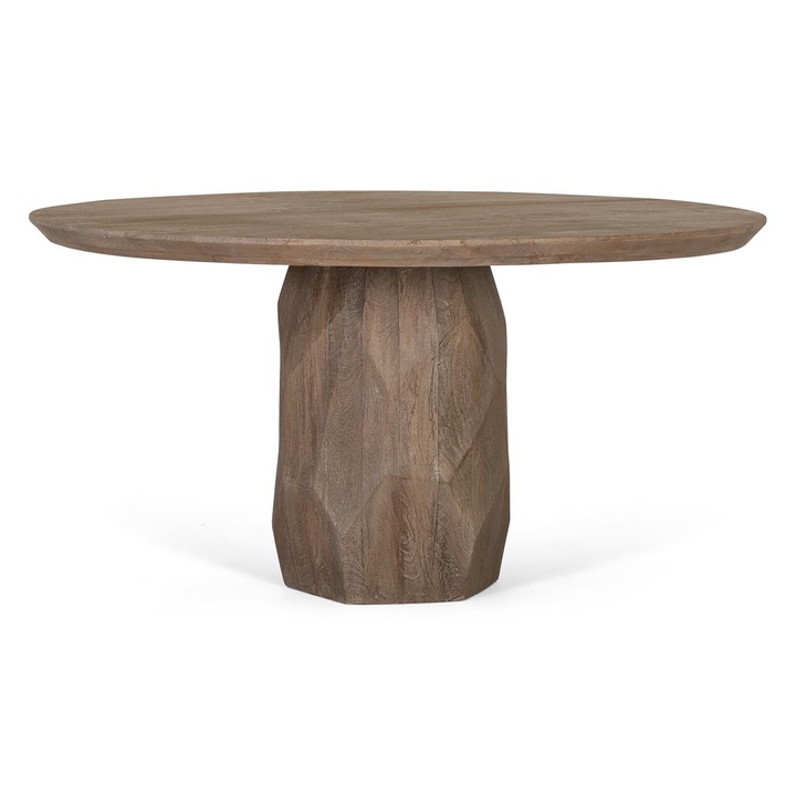 Трапезна маса GINER Y COLOMER, масивно мангово дърво, 150x150 см, височина 78 см