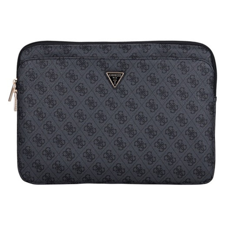 Guess pu 4g triangle logo tok fekvő, bőr hatású laptop/notebook/tablet, univerzális, 14" méret, fekete