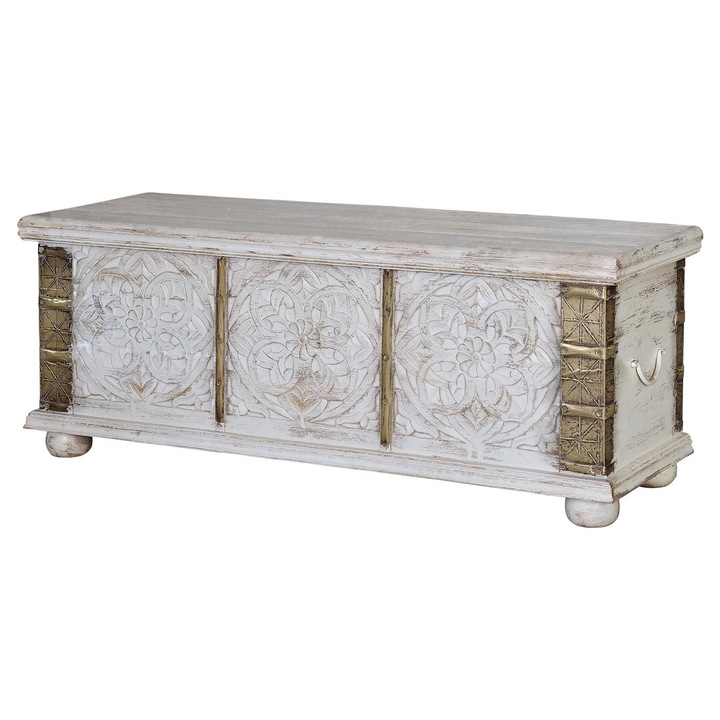 Cufar depozitare GINER Y COLOMER, lemn de mango, 45x116x40cm