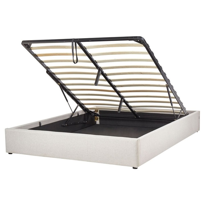 Pat otoman DINAN 160 x 200 cm Bej deschis