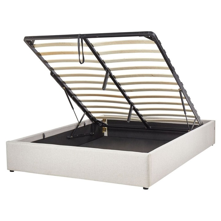 Pat otoman DINAN 140 x 200 cm Bej deschis