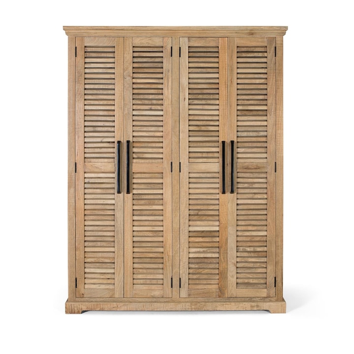 Sifonier din lemn de mango, GINER Y COLOMER, 4 usi, 190x150x50cm, asamblat