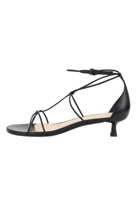 Potamy, Sandale de piele cu barete multiple, Negru