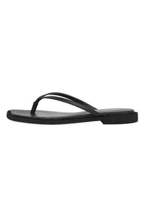 Potamy, Papuci flip-flop de piele, Negru, 37
