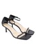 Potamy, Sandale de piele cu varf patrat, Negru, 37