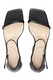 Potamy, Sandale de piele cu varf patrat, Negru, 37