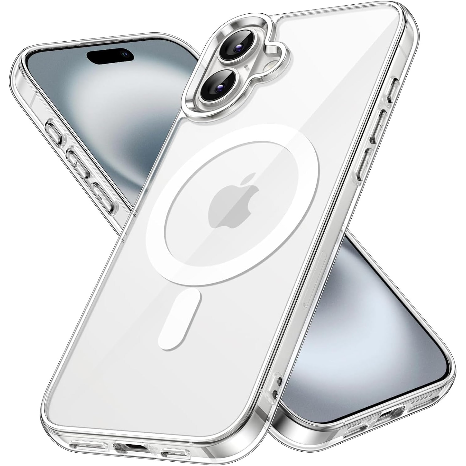 Husa pentru Apple iPhone 16, BestCase® Husa Anti Shock 1.5mm, Tehnologie MagSafe, Protectie Camera, Transparent