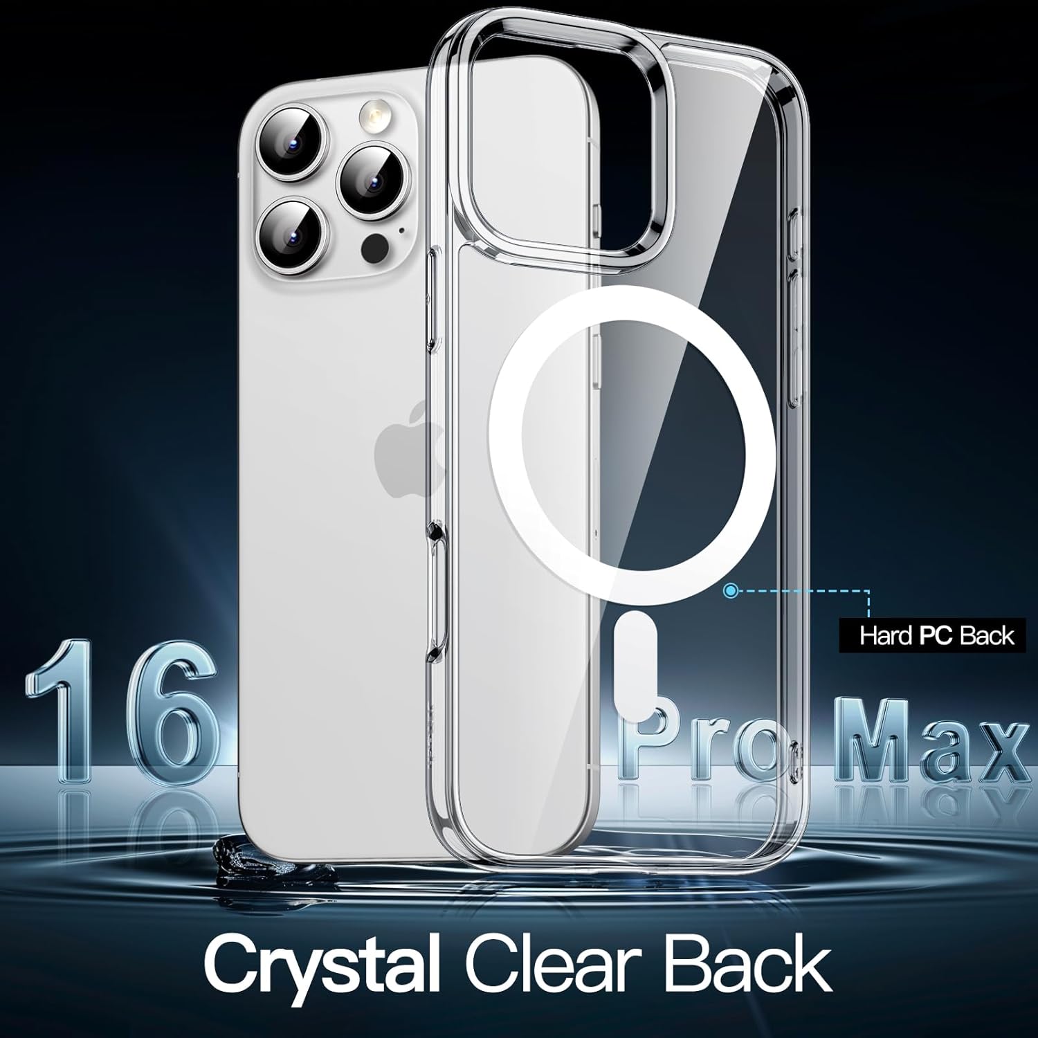 Husa pentru Apple iPhone 16 Pro Max, BestCase® Husa Anti Shock 1.5mm, Tehnologie MagSafe, Protectie Camera, Transparent