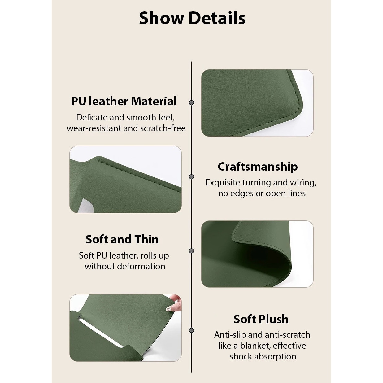 Husa Laptop, 13-14 inch piele PU premium compatibila cu MacBook Air, MacBook Pro, Piele Ecologica, Marime Universala, 34.5x25.3cm, Verde