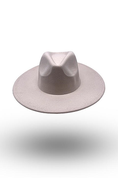 Palarie fedora eleganta culoare - alb