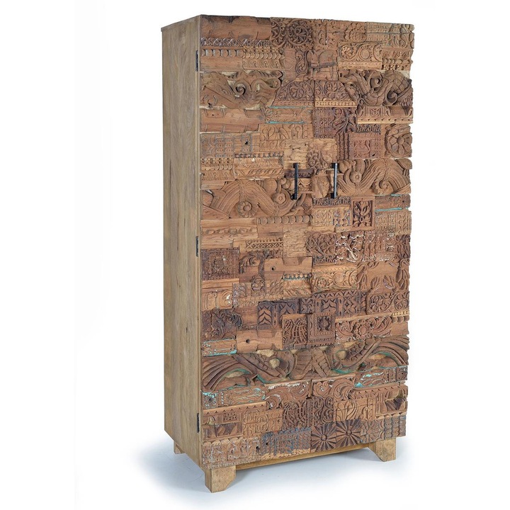 Dulap, GINER Y COLOMER, lemn de mango, 180x90x50cm