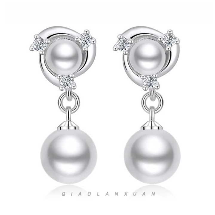 Посребрени обеци за жени, освежават вашата мода, хипоалергенни, семпли бижута, най-добрият подарък обеци (2,5 см * 1 см)