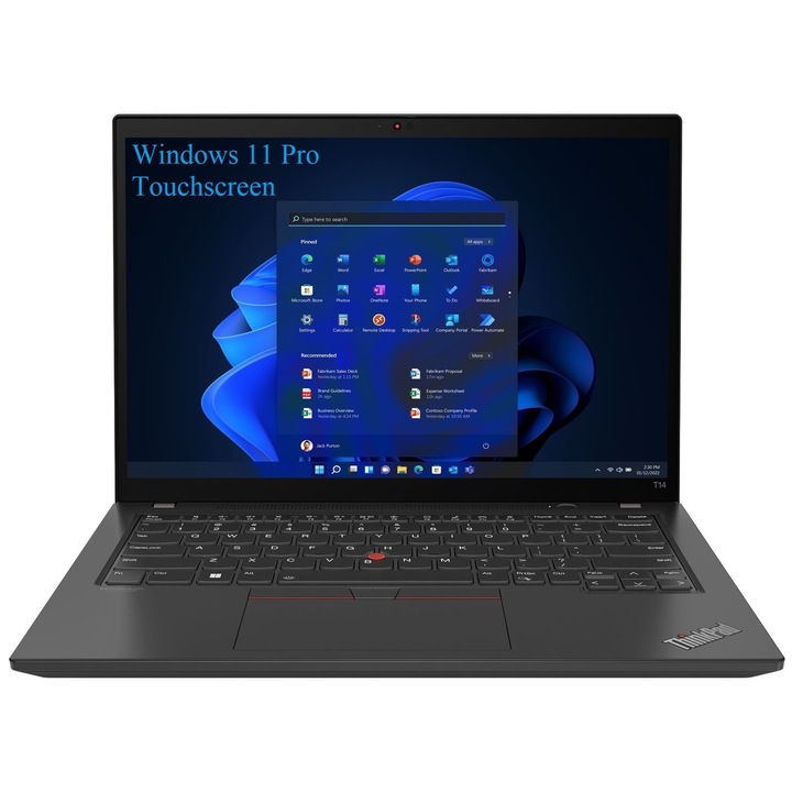 Lenovo ThinkPad T14 Gen 4 (AMD) Laptop, 14" WUXGA 1920x1200 IPS 300nits Touchscreen, AMD Ryzen 7 PRO 7840U 8 magos, 32 GB DDR5, 256 GB SSD m2 PCIe, AMD Radeon 780M Graphics, Windows 11 Pro, Szénszál tok 1.35kg, Thunder Black