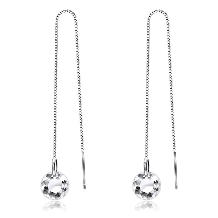 Посребрени обеци за жени, освежете модата си, хипоалергенни, семпли бижута, най-добрият подарък обеци (8 см)