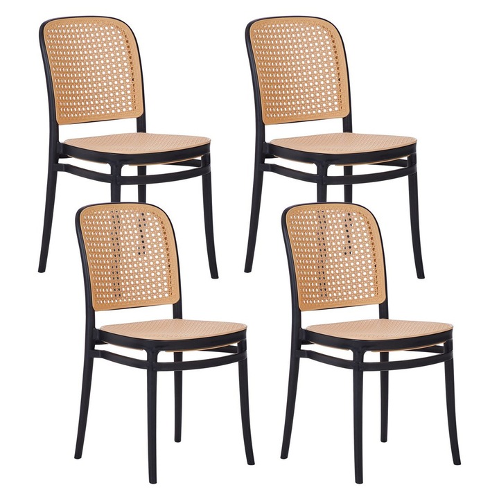 Étkezőszék négydarabos szettben Plose Bézs Szintetikus anyag