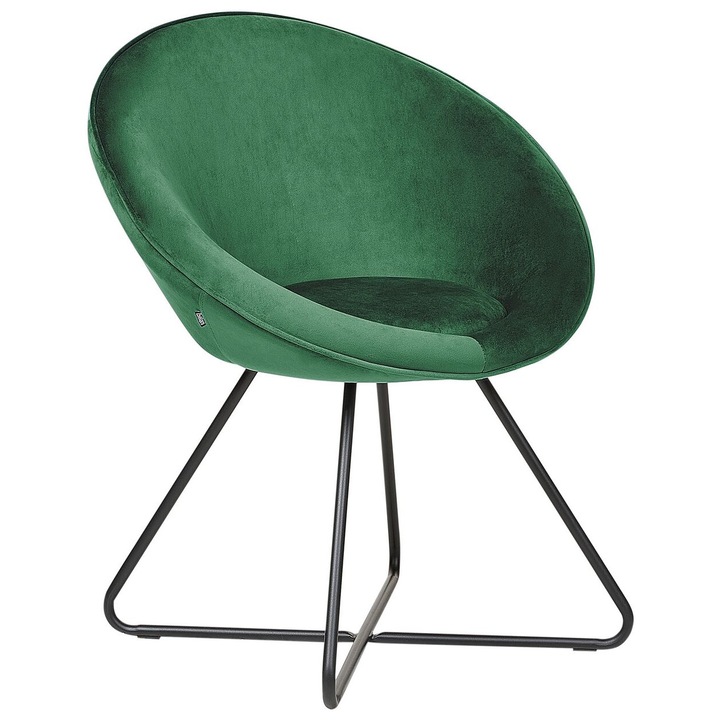 Scaun dining FLOBY II Catifea Verde smarald