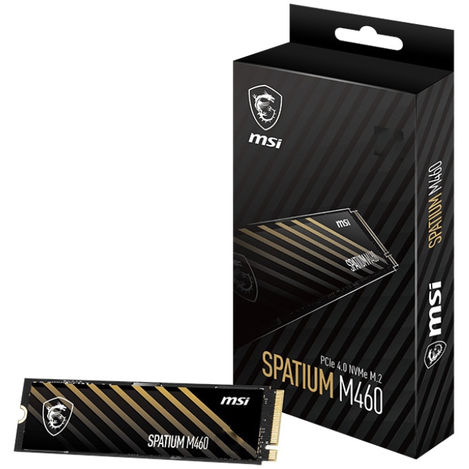 内蔵型SSD MSI SPATIUM M460 PCIe 4.0 NVMe M.2 1TB Solid State Drive (SSD) MSI SPATIUM M460 PCIe 4.0 NVMe M.2, 1TB