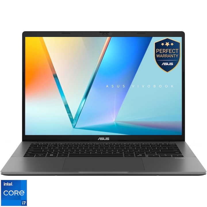 Лаптоп ASUS Vivobook S14 S3407VA, Intel® Core™ i7-13620H, 14'', WUXGA, IPS, 16GB DDR5 RAM, 1TB SSD, Intel® UHD Graphics, No OS, Matte Gray