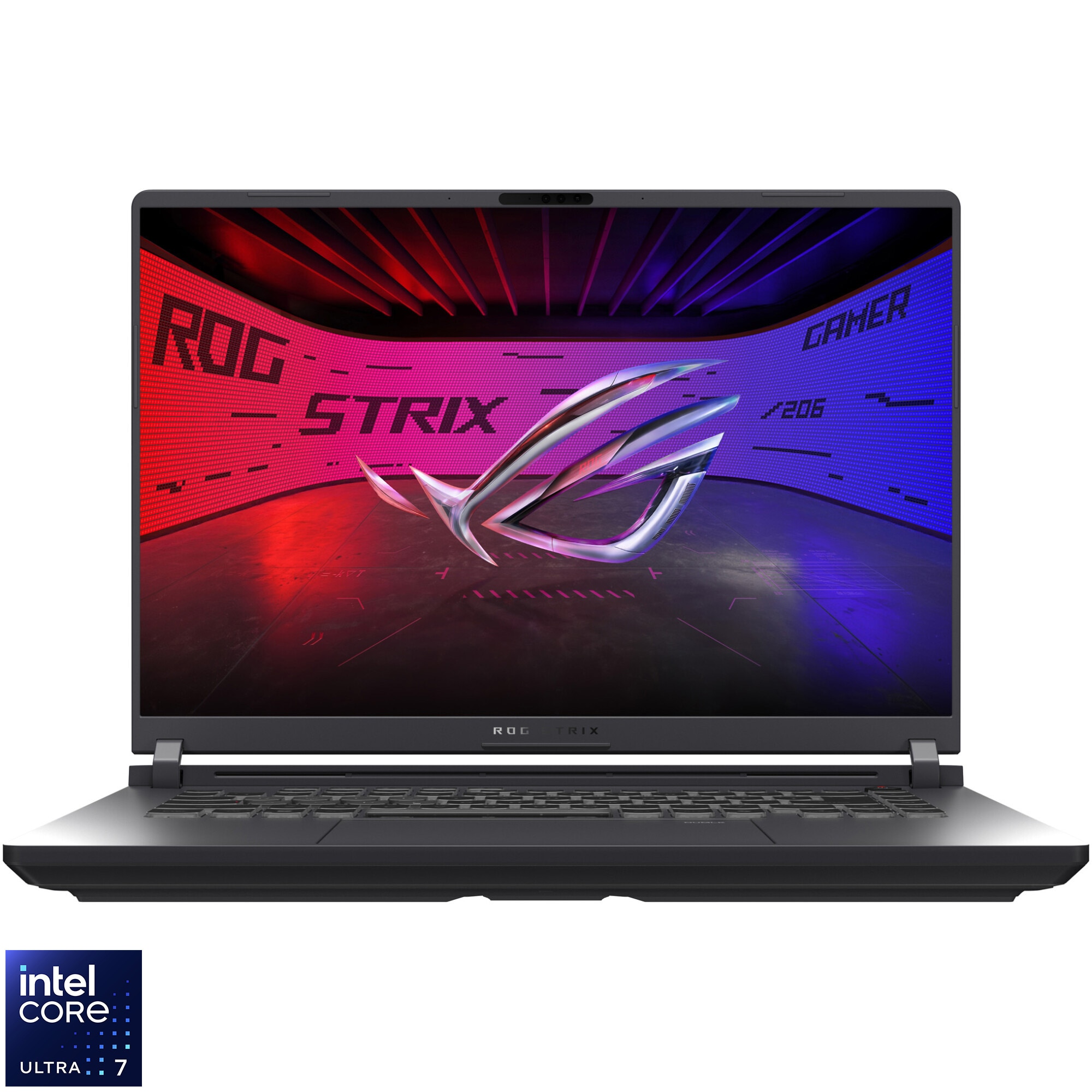 Laptop Gaming ASUS ROG Strix G16 G615LM cu procesor Intel® Core™ Ultra 7 255HX pana la 5.20 GHz, 16'', 2.5K, 240Hz, 16GB RAM, 1TB SSD, NVIDIA GeForce RTX™ 5060 8GB, No OS, Eclipse Gray