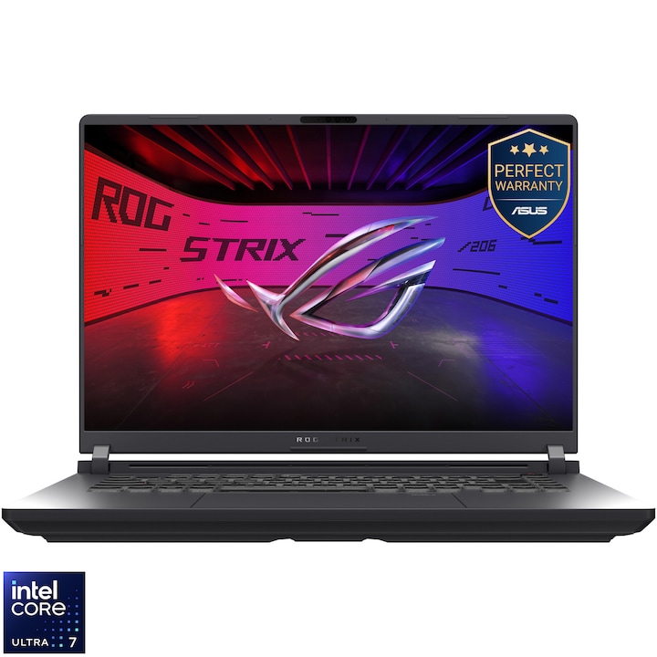 Лаптоп Gaming ASUS ROG Strix G16 G615LM, Intel® Core™ Ultra 7 255HX, 16'', 2.5k, WQXGA, IPS, 240Hz, 16GB DDR5 RAM, 1TB SSD, NVIDIA® GeForce RTX™ 5060 8GB GDDR7, No OS, Eclipse Gray