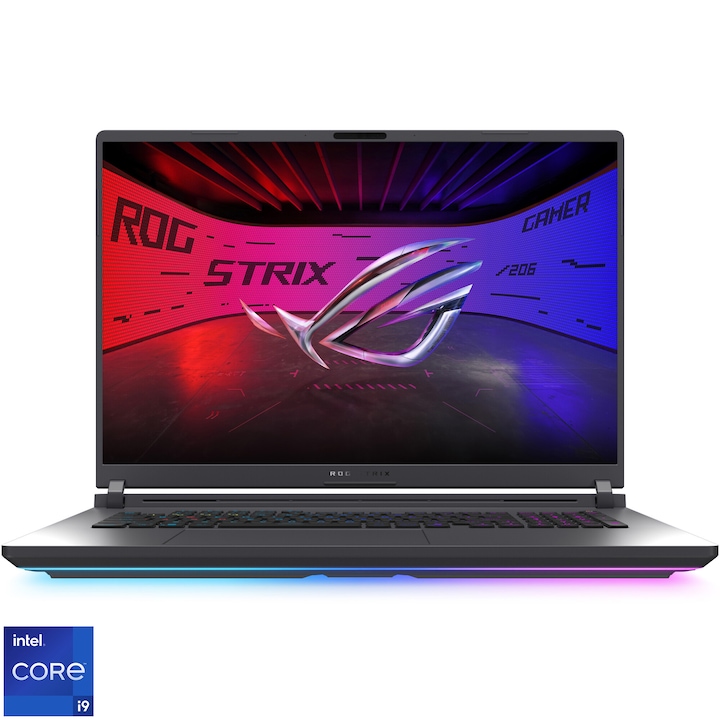 Laptop Gaming ASUS ROG Strix G18 G815LP cu procesor Intel® Core™ i9 14900HX la 5.8GHz, 18'', 2.5k, WQXGA, IPS, 240Hz, 16GB DDR5 RAM, 1TB SSD, NVIDIA® GeForce RTX™ 5060 8GB GDDR7, No OS, Eclipse Gray, 3Y PUR